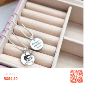 Colar Personalizado Medalha Foto - Banhado a Prata 925 ou Ouro com 53% de desconto! Somente R$54,20. Encontre na Shopee agora!